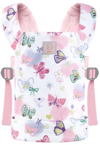 GAGAKU Portabebés para niños, portabebé de Peluche con Correas Ajustables para muñeca, Accesorios para muñecas, Mariposa