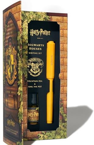Ferris Wheel Press, Warner Bros., Official Licensed, Harry Potter, Carousel Pen & 10ml Ink Set, Hufflepuff House, Gold Plated No.5 Steel Nib
