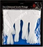 2 Metre Glittered Icicle Fringe Decoration For Frozen Themed Parties