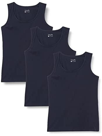 berydale Bd161, Camiseta de tirantes para Mujer, Azul Oscuro (Paquete de 3), S