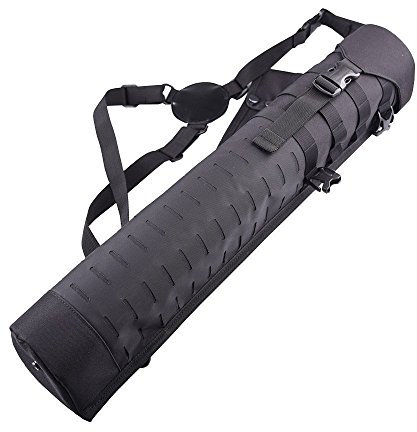 TentHome Multifunktionale Taktische Pfeil Köcher Pfeile Halter Seitenköcher Bogenschießen Rückenköcher mit Verstellbaren Gürtel (Schwarz)