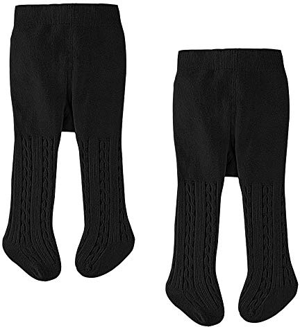LXGKREL - Collants pour bébé (filles et garçons) - En coton, tricotés, doux, chauds et élastiques - 2 pièces - 0 à 24 mois