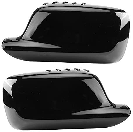 Tapas de la cubierta del espejo retrovisor del coche, par de tapas de la cubierta del espejo de la puerta retrovisor izquierda + derecha 51167074236 apto para E46 323Ci 325Ci 328Ci E65 E66