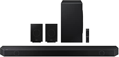 SAMSUNG HW-Q990B/ZA 11.1.4ch Soundbar w/Wireless Dolby Atmos/DTS:X, Rear Speakers, Q Symphony, SpaceFit Sound+, Airplay 2, Adaptive Sound, Game Pro Mode, Alexa Built-In, 2022