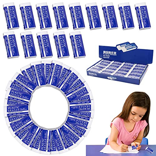 40 Stücke Radiergummis, Weißer Radiergummi Kinder Mitgebsel Eraser, Weich Radierer Set — Soft, Leicht zu Löschen Spuren und Weniger Abstrich, Das zum Skizzieren, Zeichnen, Schulgeschenk Verwendet Wird