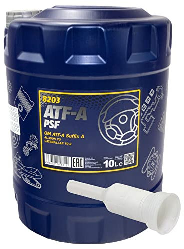 Hydraulikflüssigkeit Servoöl Getriebeöl MANNOL ATF-A PSF 10 Liter mit Ausgießer