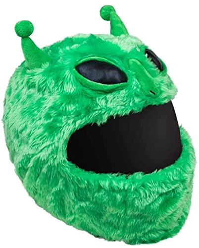 Copricasco Moto Peluche, Copricaschi Divertenti, Copri Casco, Accessori per Caschi Da Moto, Attrezzatura per L'equitazione All'aperto per Uomini e Donne-verde