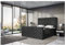 MEBLINI King Boxspringbett mit Bettkasten - Gepolstert Doppelbett mit Matratze und Topper - Polsterbett mit Stauraum - Bett mit Kopfteil - Stauraumbett - Duke - 180x200 - H3/Schwarz Samt