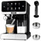 YOER Creamo EMF03BK, Vollautomatische Espressomaschine, 1350W, 20 bar, 1,8L, 8 Automatische Programme, Automatische Milchschaumbildung, Einstellung von Kaffeemenge und Milch, Automatische Reinigung