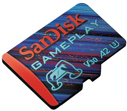 SanDisk128GB Gameplay Tarjeta Micro SD para Dispositivos de Juego móviles y Consolas portátiles, hasta 190 MB/s, de Lectura, AAA-/3D-/VR-Grafik, 4K-UHD-Videos, A2, U3, V30