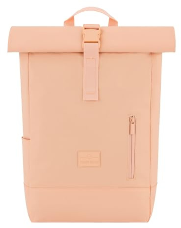 Johnny Urban Rucksack Damen & Herren Orange - Robin Medium - Rolltop Mit Laptopfach für Uni Business Fahrrad - 15L - Nachhaltig - Wasserabweisend