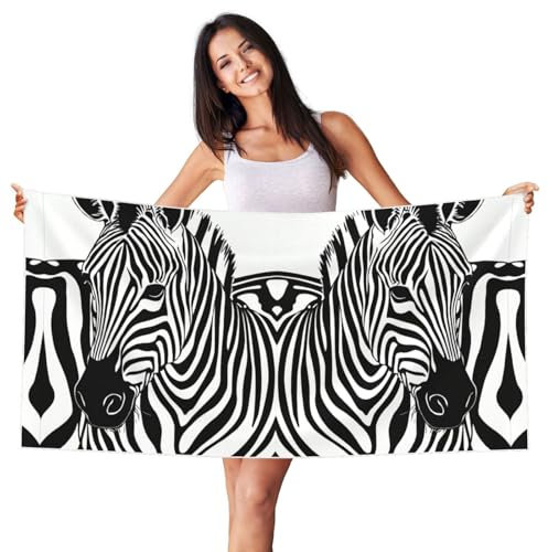 JEJEA Leichtes Strandtuch mit Zebramuster, für Erwachsene, Damen, Herren, Pool-Handtücher für Reisen, Schwimmen, Camping, Picknick