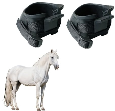 Hoof Guard Horse Boots A Pair of Tough, Non-Slip Rubber Bell Boots for Horses Front Feet, Classic Equine Bell Boots Large, Protects Horse Hooves(XL)