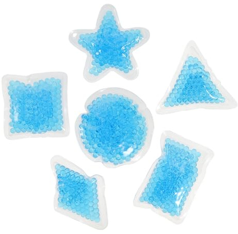 Toyvian Lot De 6 Packs De Glace En Gel Réutilisables Bleu, Compresse Chaude Et Froide Pour Blessures, Soulagement Musculaire Et Inflammation, Usage Polyvalent Pour Sport Et Bien-