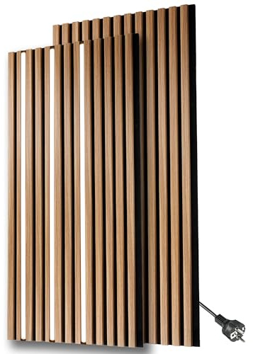 INNOVATE Akustikpaneele Beleuchtung Set [2 x 120x60cm inkl. LED Streifen Trafo Profil] LED für Akustikpaneele 120x60 Holzpaneele Wand I Wanddeko Wohnzimmer Wandpaneele Holz I Wandverkleidung innen