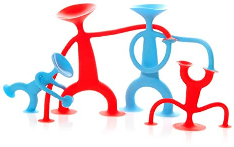 MOLUK 2843150 OOGI Family, elastische Stretch-Figuren mit Saugnäpfen, Spielfiguren-Set aus Silikon, kreativer Spielspaß für Kinder ab 3 Jahren, Motorikspielzeug, 4-teilig