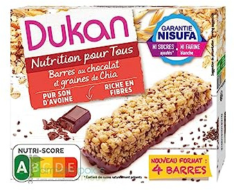 Dukan Barres de Son d'Avoine aux Graines de Chia 111 g