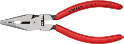 Knipex Needle-Nose Combination Pliers black atramentized, plastic coated 145 mm (self-service card/blister) 08 21 145 SB