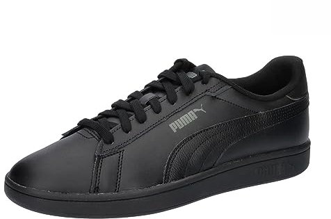 PUMA Unisex Smash 3.0 L Sneaker, Black Black Shadow Gray, 46 EU