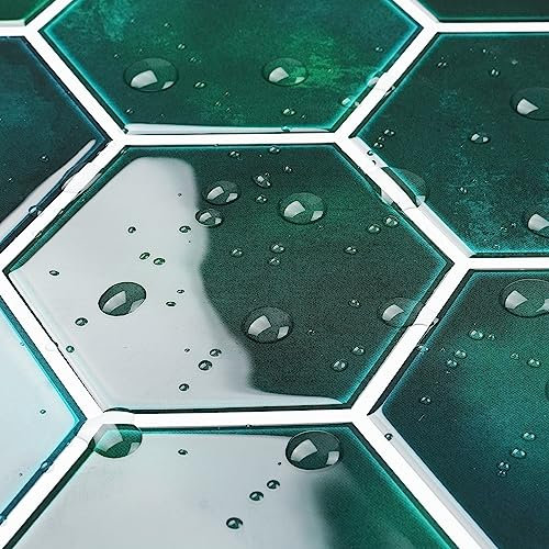 Livelynine Baldosas Adhesivas Pared Verde 30X30CM Lavable Losetas Autoadhesivas Pared Baño 32 Losetas Azulejos Adhesivos Cocina 3D Azulejos Adhesivos Baño Verde Vinilo Adhesivo Paredes Cocina Verdi