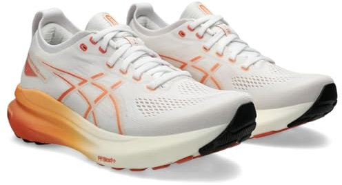 ASICS Damen Gel-Kayano 31 Sneaker, Weiß Verblasstes Orange, 38 EU