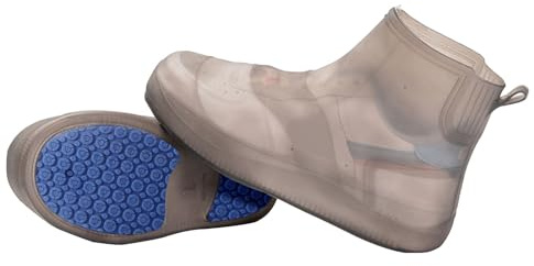 HIUOUIH Cubre Zapatos Impermeable Lluvia Cubrezapatos Impermeable Protector Calzado Lluvia Antidesliza Cubrecalzado Lluvia Reutilizable Cubrecalzado para Días Lluvioso Nieve Hombres, Mujeres, M