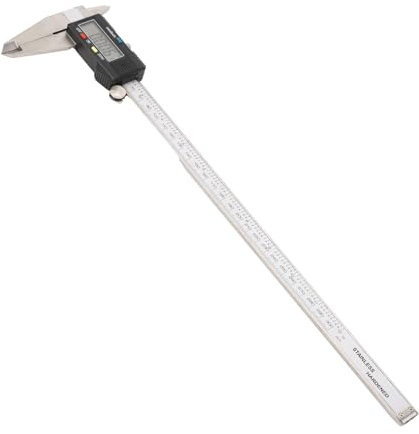 Calibre Digital de 12 Pulgadas y 300 Mm Fabricado en Acero Inoxidable Endurecido, Pantalla LCD, Rango de Medición de 0 a 300 Mm