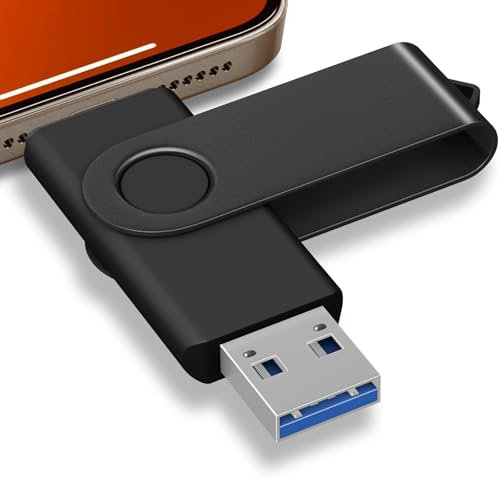 TEWENE USB C Stick 64GB 1 Stück,USB Stick 3.0 für Phone und pad,Speicherstick für Handy 2 in 1(USB-C und USB-A),für Phone/Tablet/Android-Telefone und Computer.