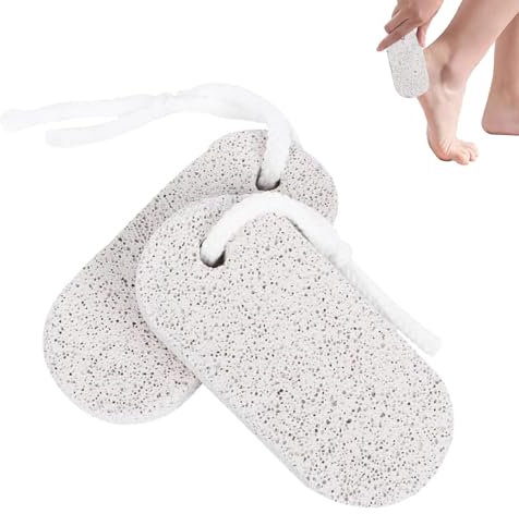 DHWEKU Bimsstein Fußpflege,2 Stück Bimsstein Hornhautentferner, Natur Bimsstein, Lavastein Fußpflege Hornhaut,bimsstein reinigungsstein Pumice Stone für Hornhaut undHautverhärtungen Entfernung