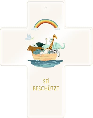Porzellankreuz - Mein Taufkreuz: Sei beschützt