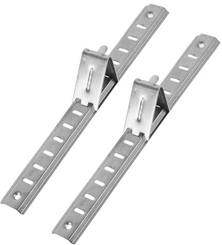 BUGUUYO Barre di Supporto per Ripiani Frigorifero e Congelatore in Acciaio Inox Spesso 20 CM con Ganci e Viti per Mensole Frigorifero e Armadi Refrigerati Installazione