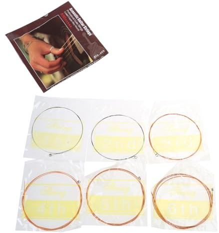 6 corde per chitarra classica con anima in acciaio inox, 1 ° - 6 ° corda per accessori folk acustici folk corde in acciaio