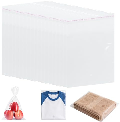 LiangSanXin 130 Bolsa Transparente Celofán A4 Autoadhesiva 22x35cm