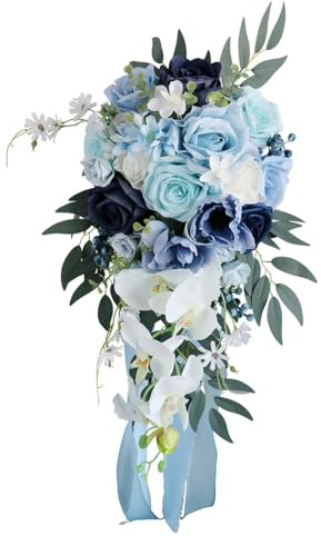 Zanthicia Ramo de Novia Ramo de Novia para Boda Flores de Mano para Decoración elaborada para Cualquier Entorno de Boda Flores Artificiales para