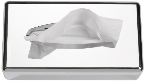 Semy Top ST-88688 Tisch und Wandspender für Kosmetiktücher, chromfarben 255 x 140 x 60 mm
