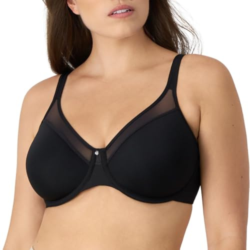 Bali Women's One Smooth U Ultra Light Illusion Neckline Underwire Bra, Black,36D