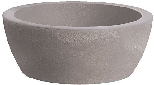 hydroflora 63001645 Vaso a Ciotola Nicoli Thetis, Diametro 50, Altezza 20 cm, Colore Grigio Cenere Opaco