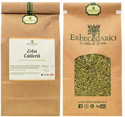 Erbecedario - Infuso Erba Della Paura (Catiorà/Siderite) per Fumenti, Tisana per Benessere delle Vie Respiratorie, Lenitiva Emolliente e Decongestionante, Infusi per suffumigi 1 Sacchetto 200g