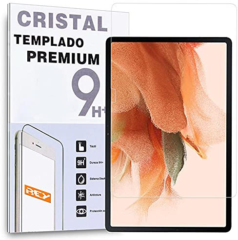 REY Protector de Pantalla para Samsung Galaxy Tab S7 FE 5G - WiFi (12,4), Cristal Vidrio Templado Premium