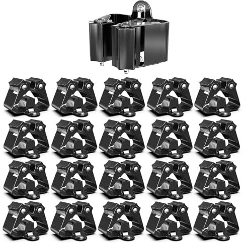 3-H Accroche Balai Mural 20 Pièces, Porte Balais Mural en Acier Inoxydable, Support Balais Mural with Percage pour Rangement Serpillère, Pelle，Outils de Jardin, Garage