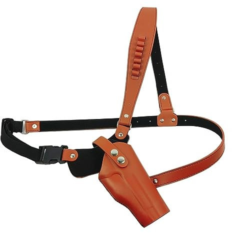 DONGKER Leder Schulterholster, Verdeckte Pistolenhalfter, Tactical Concealment Gun Holster mit 7 Einschussloch fur G17,G19,G20,G22,G23,M9,92F,M9A1,M1911,P220,P226,P227,P320,M9A1,M9A3,FN57