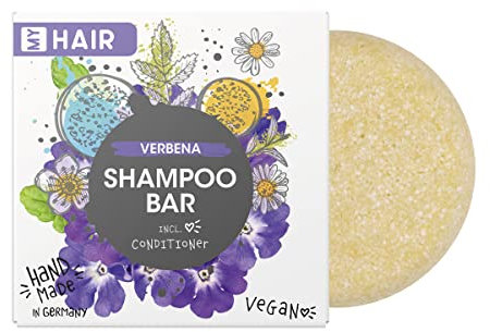 MY HAIR Shampoo Bar by Accentra, Festes Shampoo, Haarseife, Naturkosmetik, für alle Haartypen geeignet, vegan, handgefertigt in Deutschland, Duft: Eisenkraut