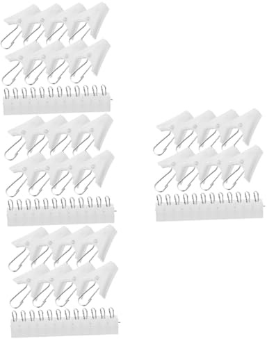 PRETYZOOM 80piezas Clips De Cortina con Gancho Clips De Resorte para Cortinas De Accesorios Multifuncionales De y Drapes