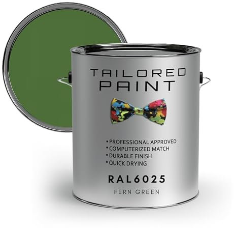 Tailored Paint uPVC Window & Door 1K Paint Brush or Spray On - Matt Finish - RAL6025, Fern Green - 250ml Tin