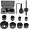 11 Stück Lochsägen Set, 19mm-64mm Lochkreissäge Lochbohrer Set, Lochbohrer Holz Lochsägen Set, Dosenbohrer Lochbohrer Set zum Genauen Bohren von Löchern in Holz, PVC-Platten, Kunststoffplatte Bohren