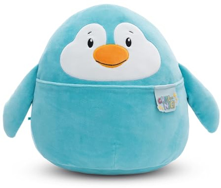NICI Kuscheltier Chill Pinguin 20cm - blau - Stofftier aus weichem Plüsch, niedliches Plüschtier zum Kuscheln und Spielen, für Kinder & Erwachsene, tolle Geschenkidee | 61792