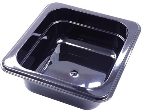 AcMax 6 recipientes GN 1/6 Gastronorm GN, 1 litro de profundidad, 65 mm, plástico, color negro