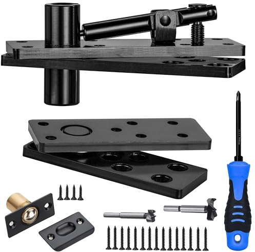 Hidden Pivot Hinge,600Lbs Load-Bearing,Heavy Duty 360°&180°Swing Door Hinge