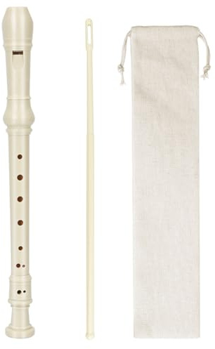 Soprano Recorder for Kids Beginner, German Fingering System, 8-Hole Descant Recorder Music Flute with Fingering Chart Cleaning Rod and Carry Bag