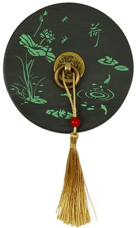DOITOOL Inkstone Box Lid for Chinese Calligraphy Natural Stone Featuring Summer Lotus Flower Decoration for Drawing Ink Art and Sumi Painting